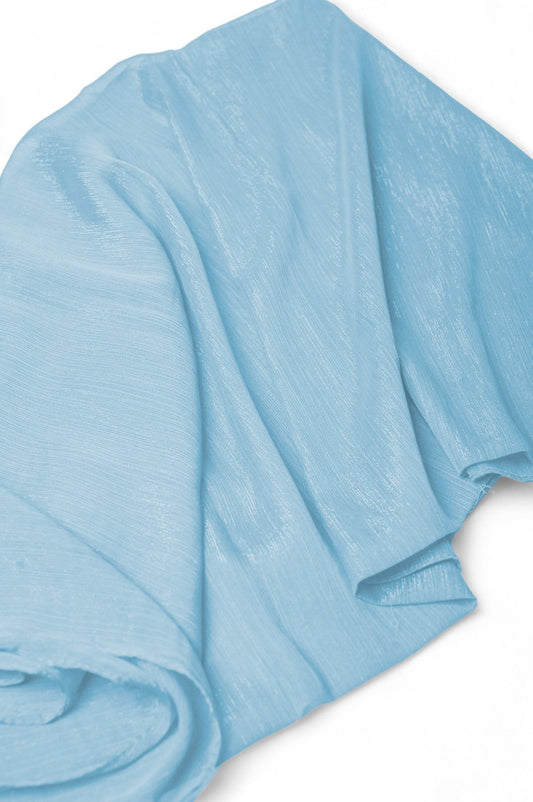 Crinkle Chiffon Zarri Hijab - Sky Blue