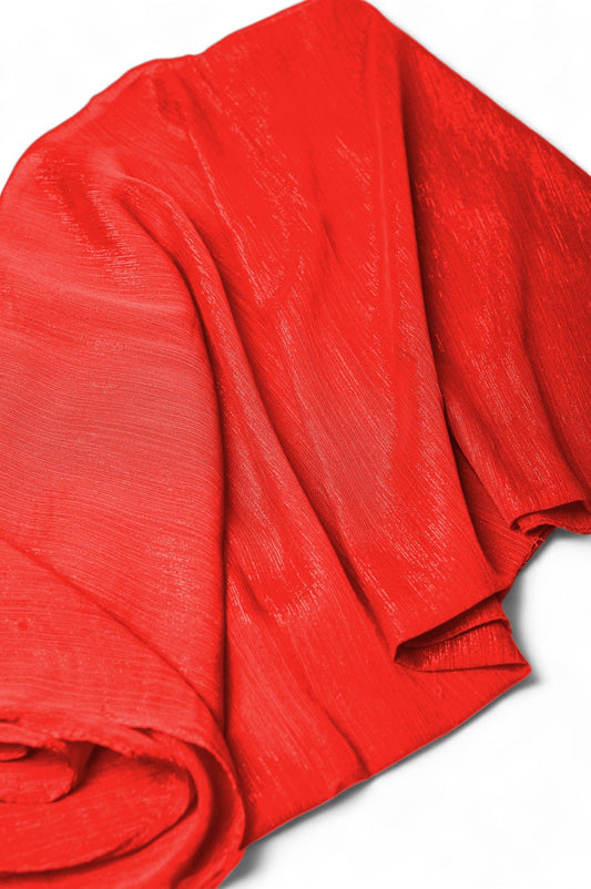 Crinkle Chiffon Zarri Hijab - Red