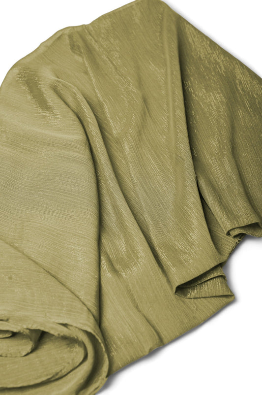 Crinkle Chiffon Zarri Hijab - Olive Green