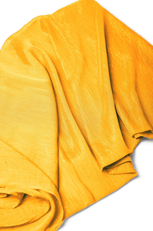 Crinkle Chiffon Zarri Hijab - Bright Yellow