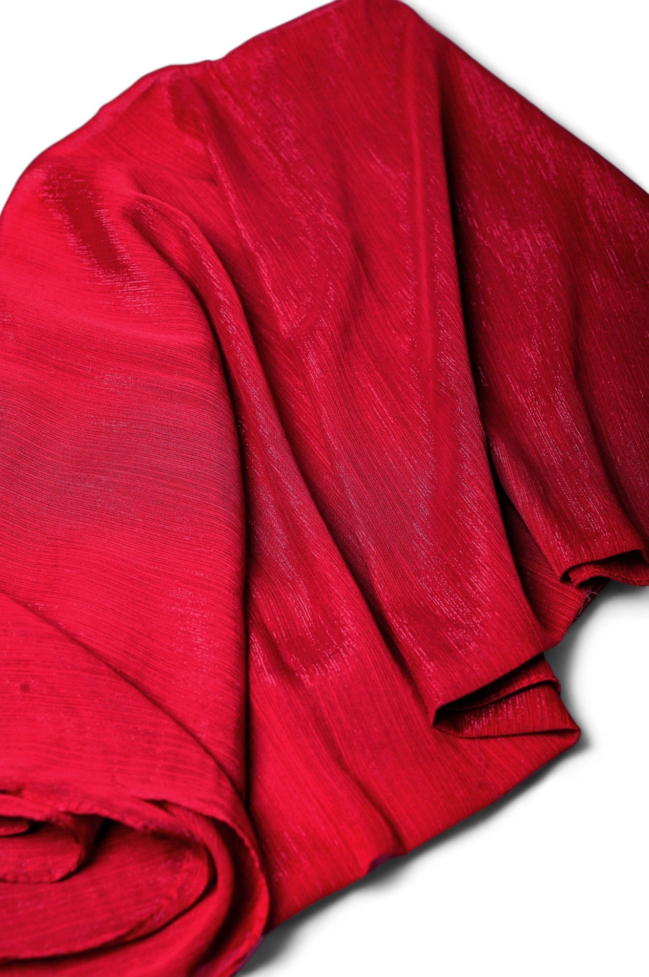 Crinkle Chiffon Zarri Hijab - Deep Red