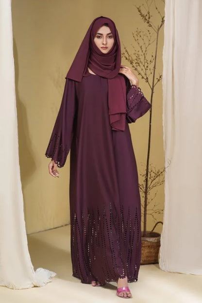 Esmeray Maroon Abaya