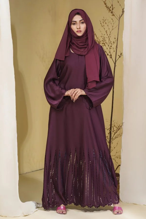 Esmeray Maroon Abaya