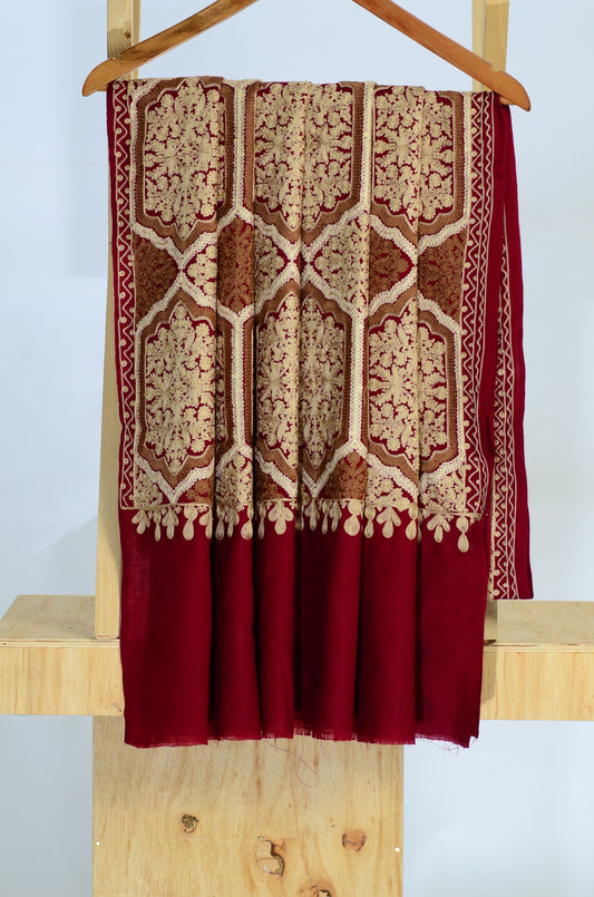 Pure Pashmina Shawl Maroon