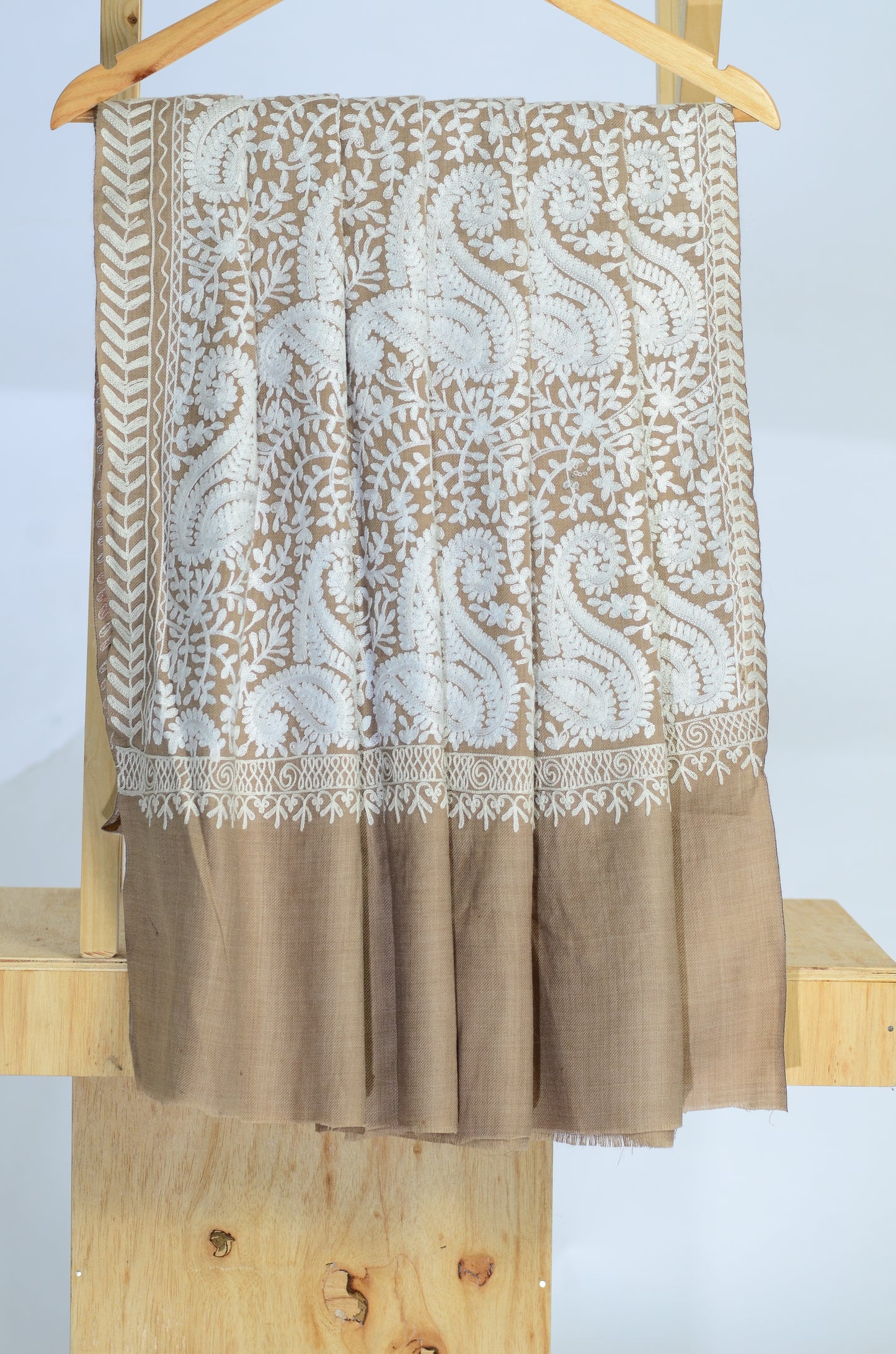 Pure Pashmina Shawl Fawn