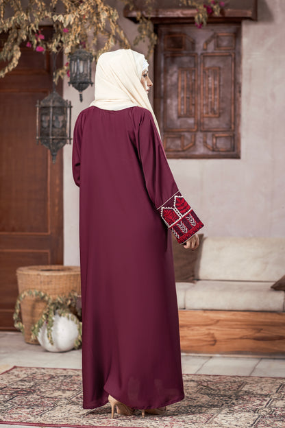 Crimson Charm Abaya