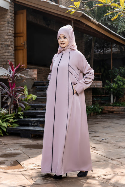 Casual Zipper Pocket abaya