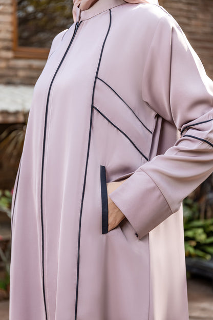 Casual Zipper Pocket abaya