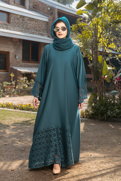 Flower cutwork abaya