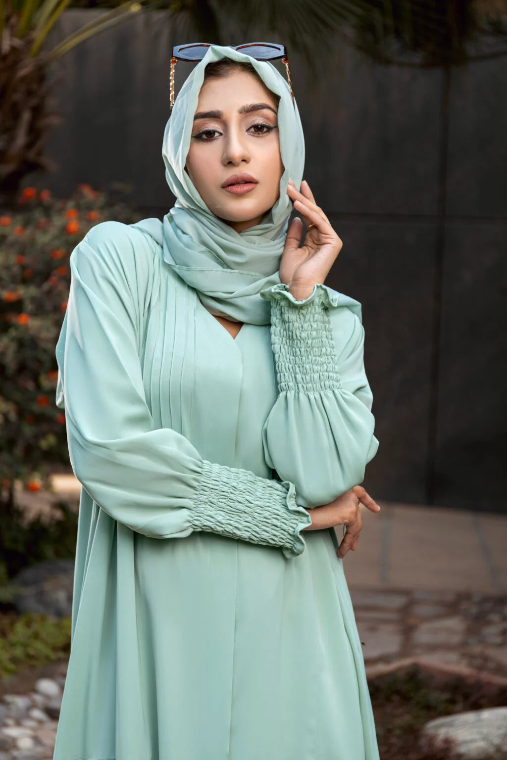 Pastel Green Abaya