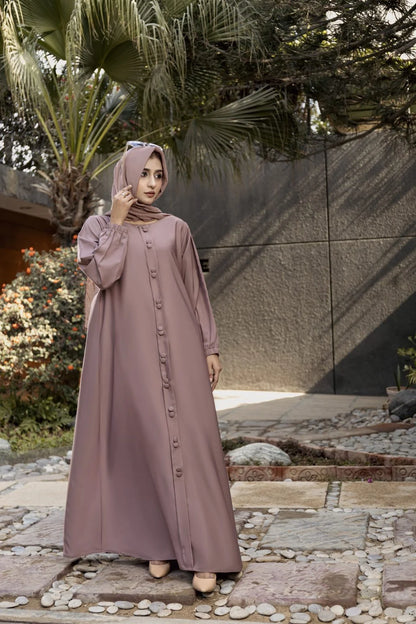 Fancy Button Abaya