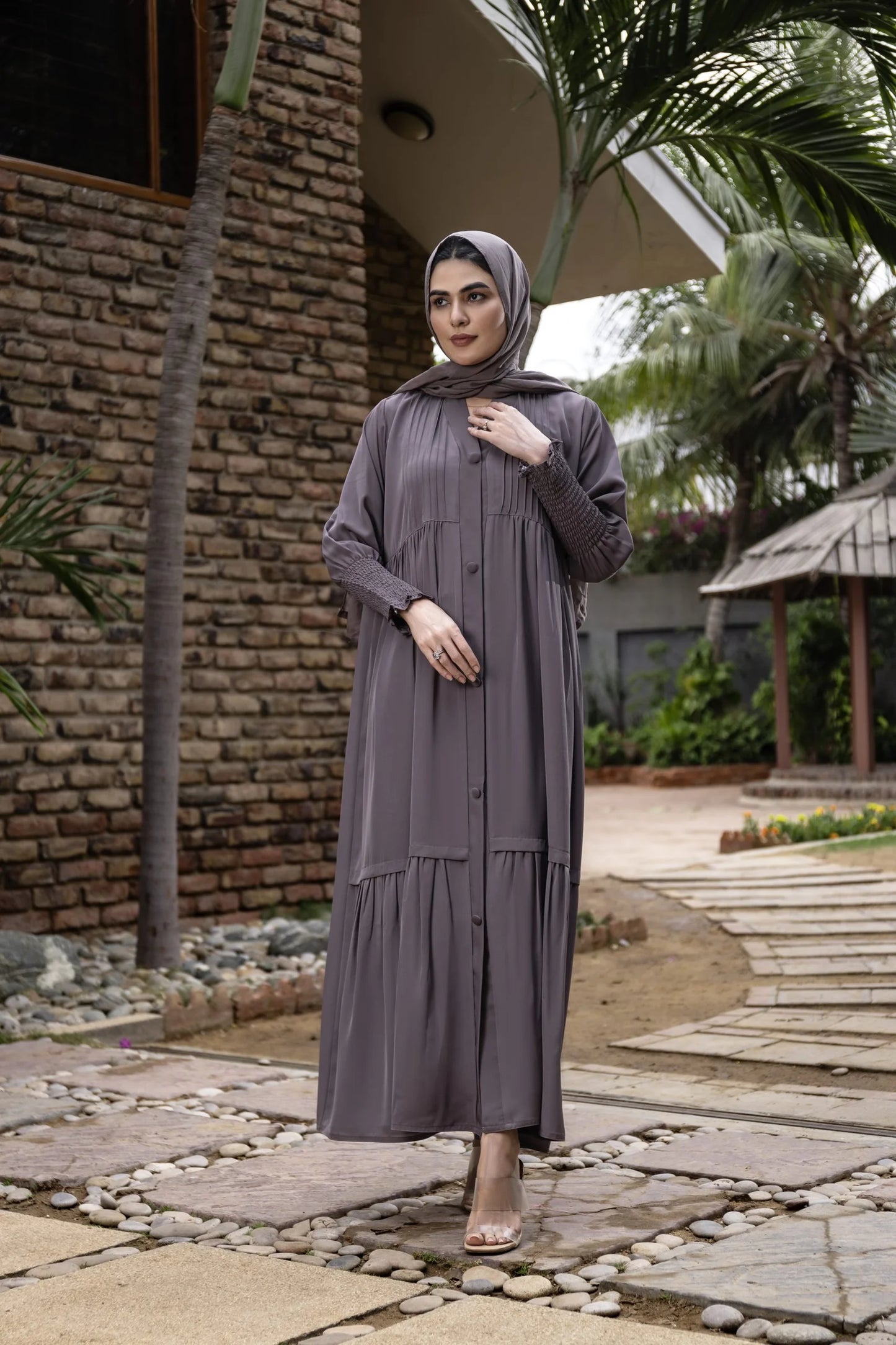 Silver Charm Abaya