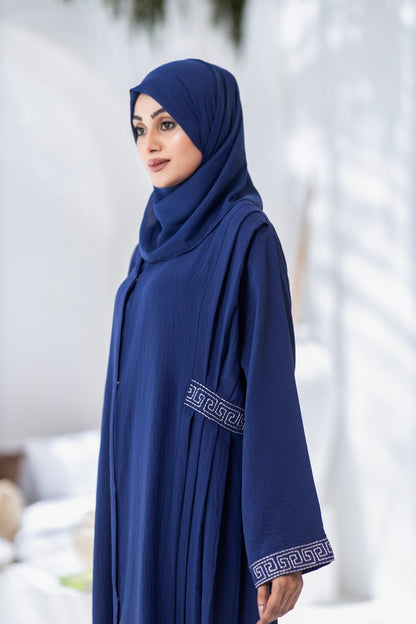 Indigo Embroidered Abaya