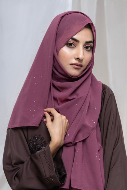 Glitter Georgette - maroon