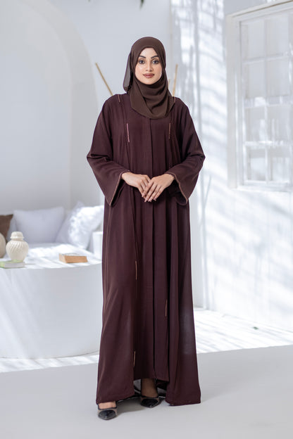 Elegant Mocha Stone Abaya