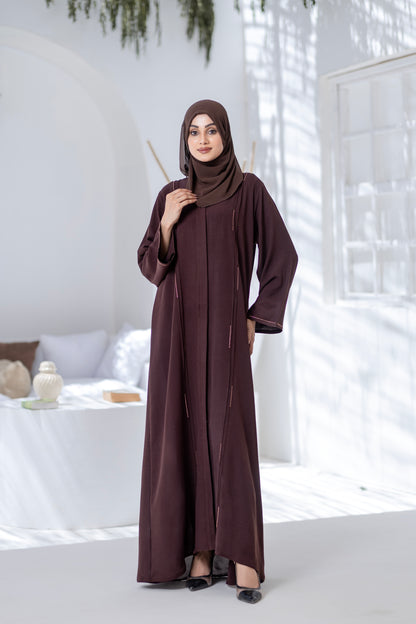 Elegant Mocha Stone Abaya