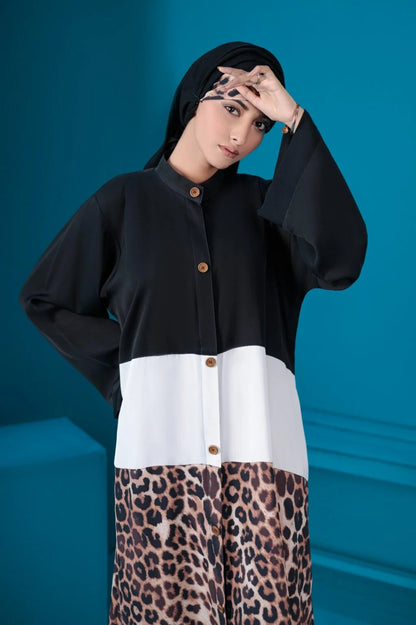 Cheetah Charm Abaya